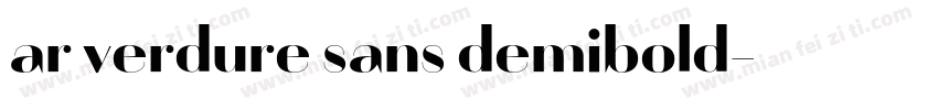 ar verdure sans demibold字体转换